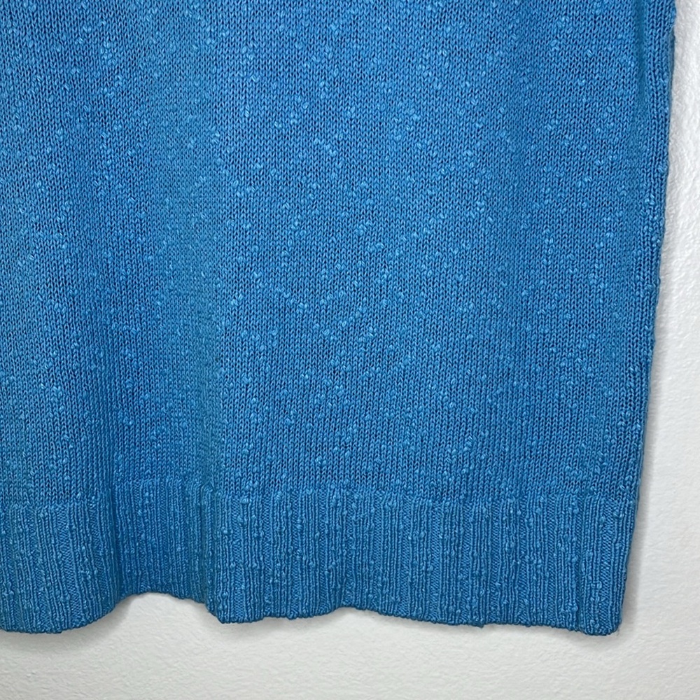 LOFT Scoop Neck Knit Tank Top in Blue size small NWT - Picture 3 of 7